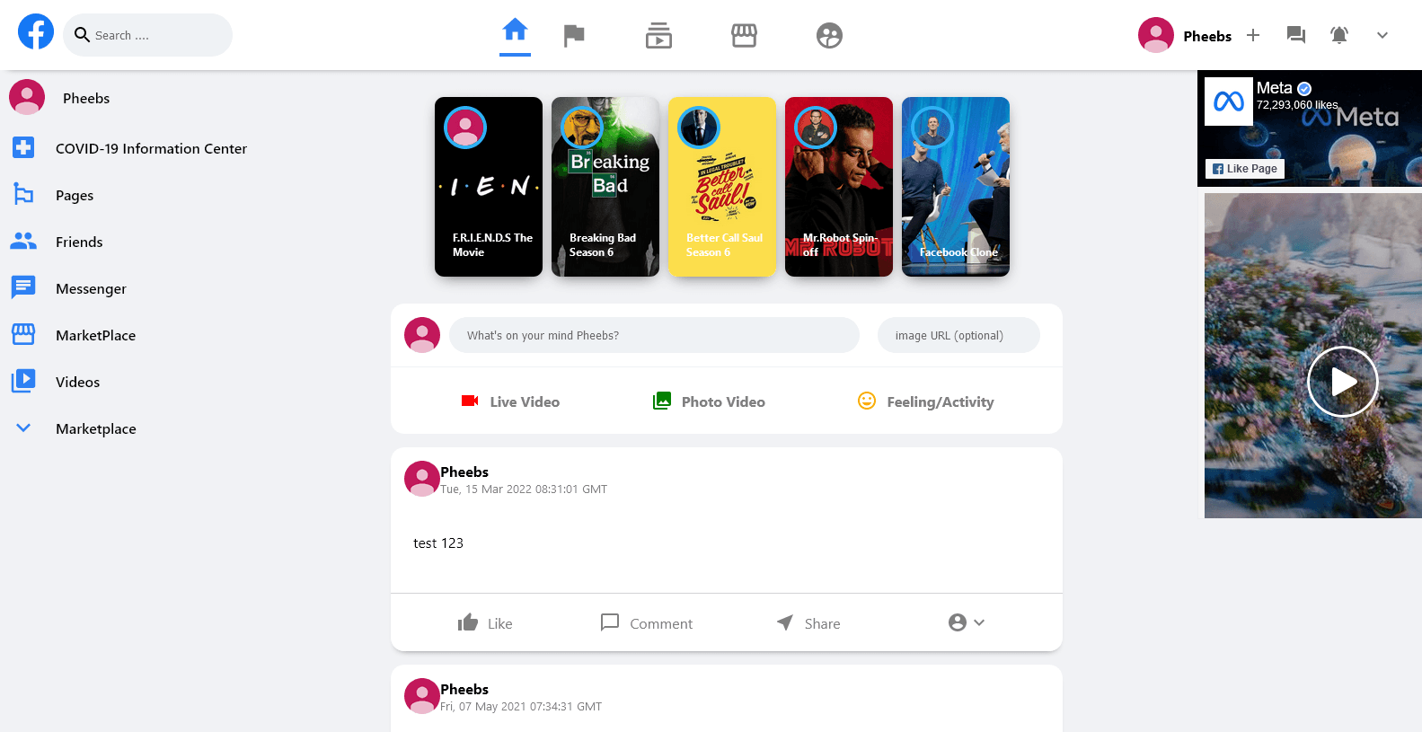 Facebook Clone